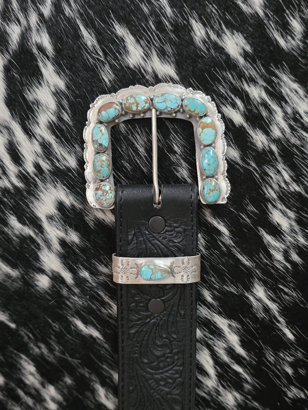 Navajo Turquoise Belt Buckle